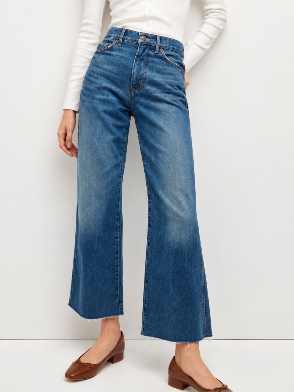 Veronica Beard Dylan Straight Leg Ankle High Rise Jeans